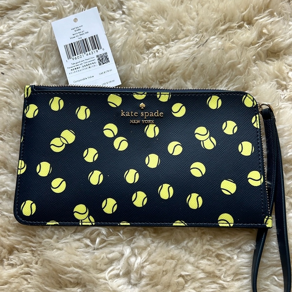 KATE SPADE small tennis ball clutch purse